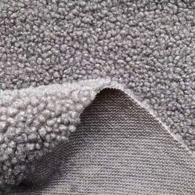 Tecido de lã de pelúcia 100% poliéster branco falso Sherpa real para acessórios de inverno