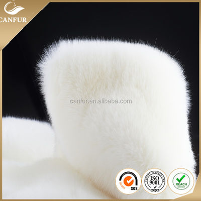 100% Poliéster Material de Retro Falso Tintura de Pele de Raposa para Roupas Luxoso e Confortável