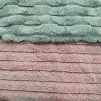 10-18mm Plie Navy Big Weight Cutting Strips PV Plush Fabric para vestuário na Marinha