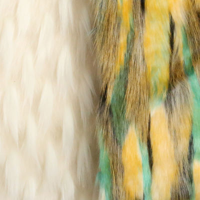 160cm 30-55mm JACQUARD Tecido de pele falsa para vestuário 500metros Plush Impresso 100% acrílico