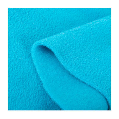 Tecido de lã polar escovado de dois lados para casaco de inverno de corante simples 250GSM