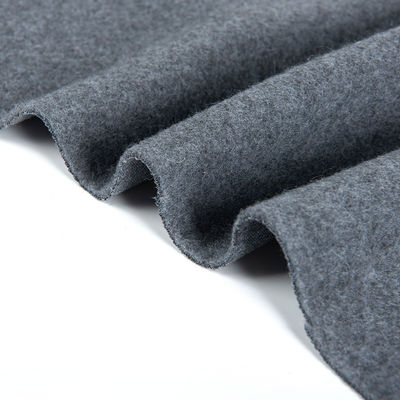 Tecido de lã polar escovado de dois lados para casaco de inverno de corante simples 250GSM