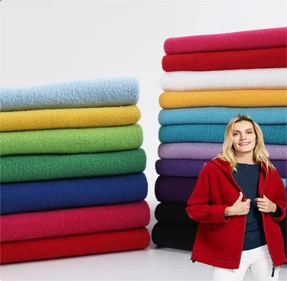 150d*144f Tricot Tricotado Duplo Lado Pintado Micro Velocidade Velocidade Polar Tecido Para Jaqueta