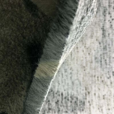 Pelo de coelho falso para bolsas de vestuário 100% poliéster Jacquard 3 cores tecido de impressão