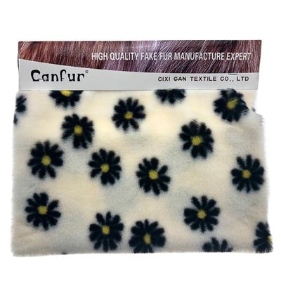 100% Poliéster Macio Jacquard Padrão Impressão Jaqueta de Pele de Coelho para Apelo sofisticado