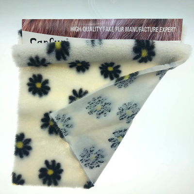 100% Poliéster Macio Jacquard Padrão Impressão Jaqueta de Pele de Coelho para Apelo sofisticado