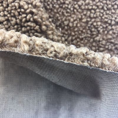 Tecido de pele de poliéster 100% Sherpa, de peso médio, para brinquedos e vestuário