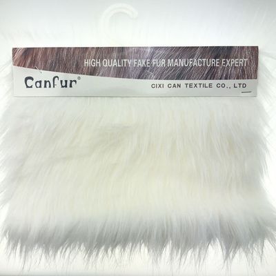 Plush e luxuoso Sherp Long Pile Fabric de pele falsa com 100% de poliéster Material de volta