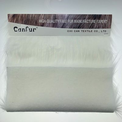 Plush e luxuoso Sherp Long Pile Fabric de pele falsa com 100% de poliéster Material de volta