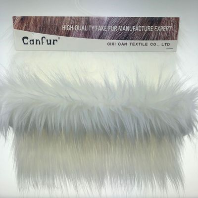 Plush e luxuoso Sherp Long Pile Fabric de pele falsa com 100% de poliéster Material de volta