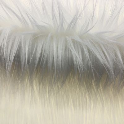 Plush e luxuoso Sherp Long Pile Fabric de pele falsa com 100% de poliéster Material de volta
