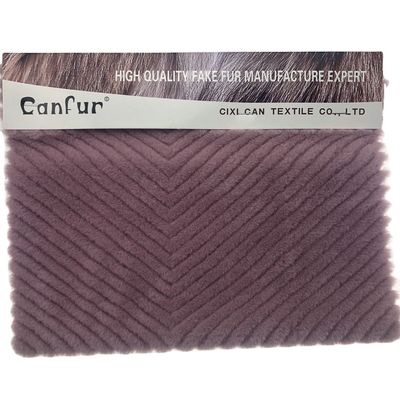 Design Plush Back Material 100% Poliéster Tintura pele de coelho para vestuário