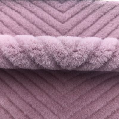 Design Plush Back Material 100% Poliéster Tintura pele de coelho para vestuário