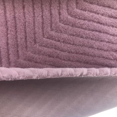 Design Plush Back Material 100% Poliéster Tintura pele de coelho para vestuário