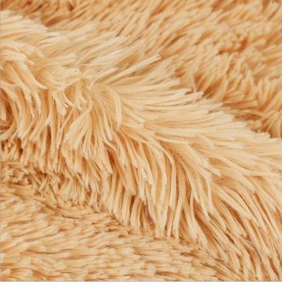 Tecido Plush PV simples de malha de peso médio 260GSM para fabrico de revestimento de brinquedos e vestuário
