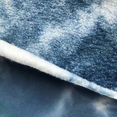 Tecido de pele de carneiro de cores misturadas de 380gm suave e durável para vestuário