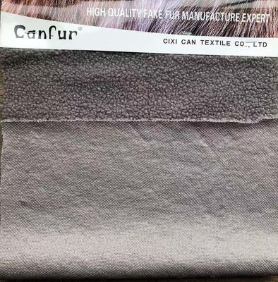 Tecido de lã de pelúcia 100% poliéster branco falso Sherpa real para acessórios de inverno