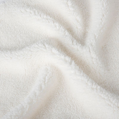 Padrão SOLIDOS suave e respirável 100% poliéster sherpa fleece Hoodie jaqueta tecido