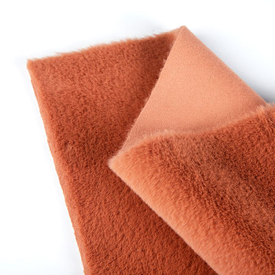 Descrição Tecido de pele de coelho falso Suécia Tecido de pelúcia ligado para roupas de qualquer cor