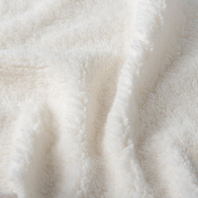 Padrão SOLIDOS suave e respirável 100% poliéster sherpa fleece Hoodie jaqueta tecido