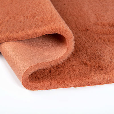 Descrição Tecido de pele de coelho falso Suécia Tecido de pelúcia ligado para roupas de qualquer cor