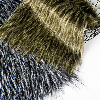 Tip Dye Murmasky Fluffy Long Pile Falsos Raccoon Pelúcia Tecido Para Vestuário Densidade