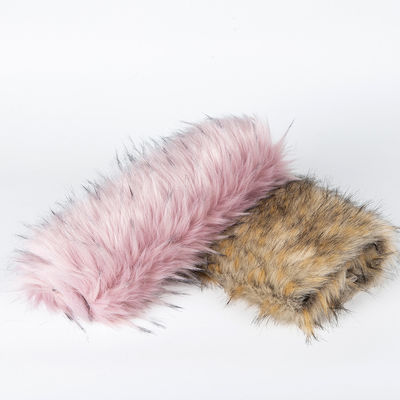 Tip Dye Murmasky Fluffy Long Pile Falsos Raccoon Pelúcia Tecido Para Vestuário Densidade