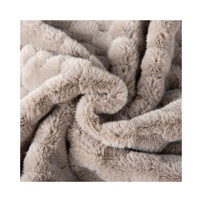 Pelo de coelho de Jacquard tricô para roupas e brinquedos de inverno 100%