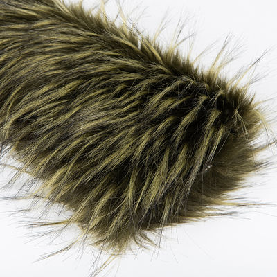Tip Dye Murmasky Fluffy Long Pile Falsos Raccoon Pelúcia Tecido Para Vestuário Densidade