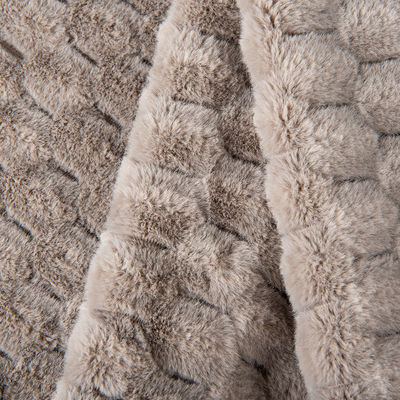 Pelo de coelho de Jacquard tricô para roupas e brinquedos de inverno 100%