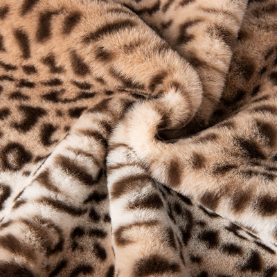 100% poliéster Sherpa Multicolor Leopard Print Rabbit Hair Blanket para roupas de Inverno