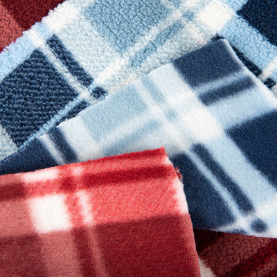 100% de poliéster Check Design Sherpa Fleece Fabric Soft Fine Sherpa Fabric para vestuário