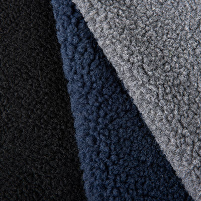 Anti-Pill Design 300gm 100% Poliéster Sherpa Fleece Tecido de cobertor para revestimento de jaqueta