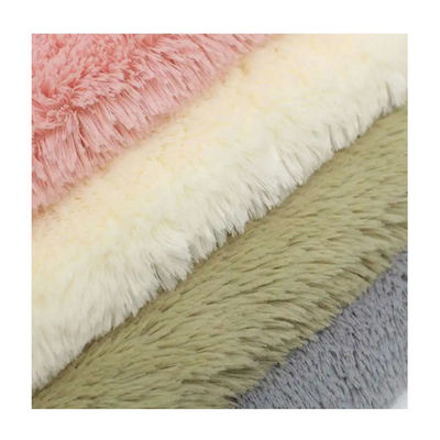 20 mm comprimento de pilha tricô de malha Tecido de Plush PV de cor sólida para brinquedos macios e cobertores