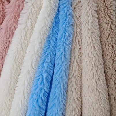 20 mm comprimento de pilha tricô de malha Tecido de Plush PV de cor sólida para brinquedos macios e cobertores
