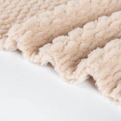 Tecido de lã de Sherpa de estilo simples com duas faces para roupas e cobertores 58/60" de largura