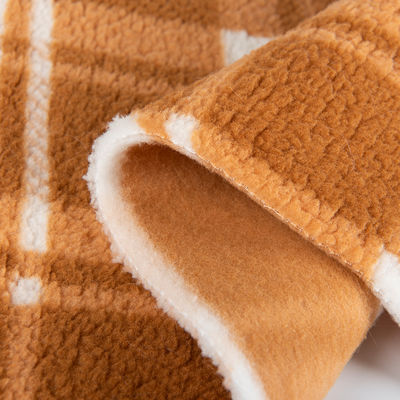 Impressão de tecido de poliéster 100% Sherpa Fleece Fabric para vestuário em estilo TWILL