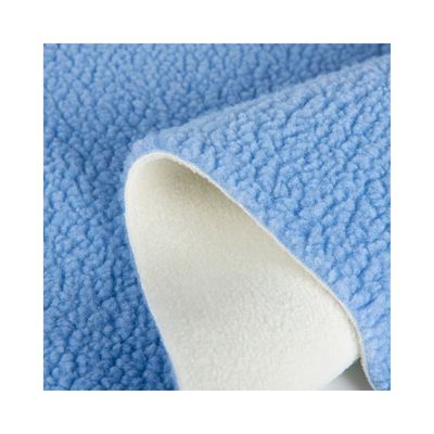 100% de poliéster sherpa fleece Teddy Bonded Suede Tecido de malha para confecção de vestuário