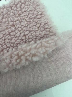 Tecido Teddy feito de lã Sherpa 100% poliéster peso pesado para roupa de inverno