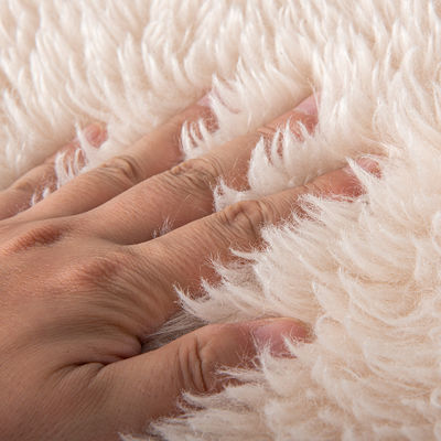 Vestuário Tintura sólida em pilha curta Acrílico de pele de coelho Tecido 100% Acrílico Material frontal