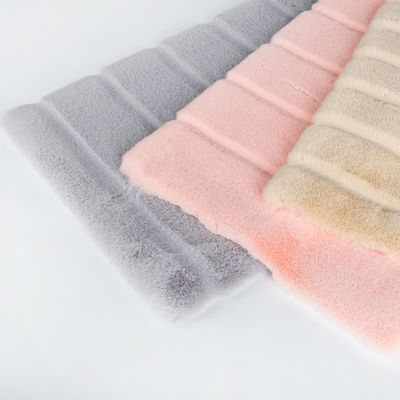 Tecido de blusa de malha macia para casaco de inverno 100% poliéster de coelho Falsos pincéis de pele