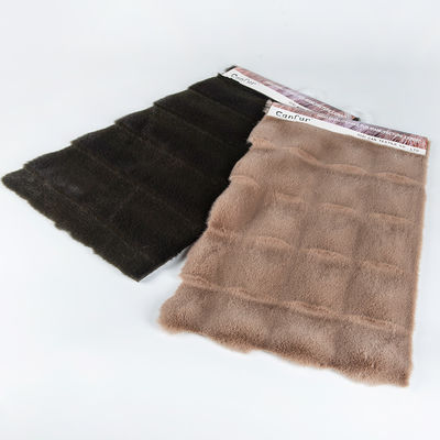 Tecido de blusa de malha macia para casaco de inverno 100% poliéster de coelho Falsos pincéis de pele