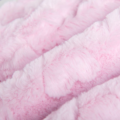 Densidade 68×68 400gm Pincel de risca de coelho Tecido de pele falsa para vestuário/textil doméstico