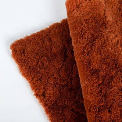 Cores personalizadas 100% Poliéster Brushed Soft PV Plush Falso Coelho Pelúcia Tecido para casaco