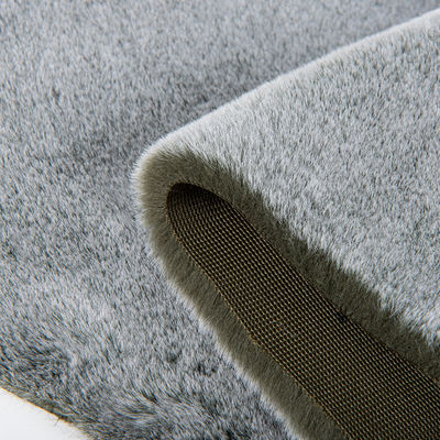 Tecido de pele de coelho de malha simples com impressão em cores de ponta branca Luxoso e durável