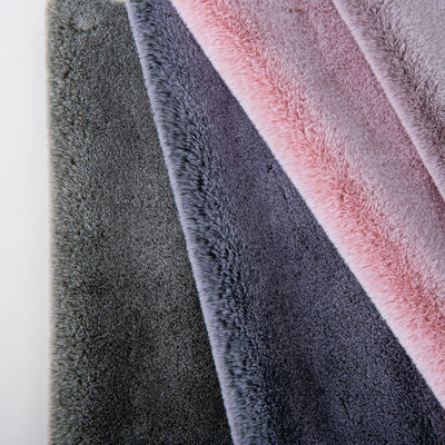 Tecido de pele de coelho de malha simples com impressão em cores de ponta branca Luxoso e durável