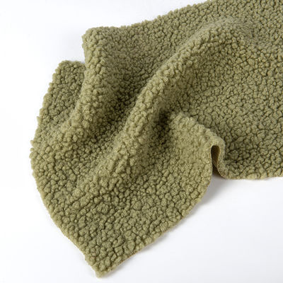 Tecido de pelúcia de moda 300gm Amostra grátis para tecido 100% reciclado de poliéster Sherpa Teddy