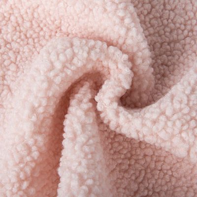 Tecido de pelúcia de moda 300gm Amostra grátis para tecido 100% reciclado de poliéster Sherpa Teddy