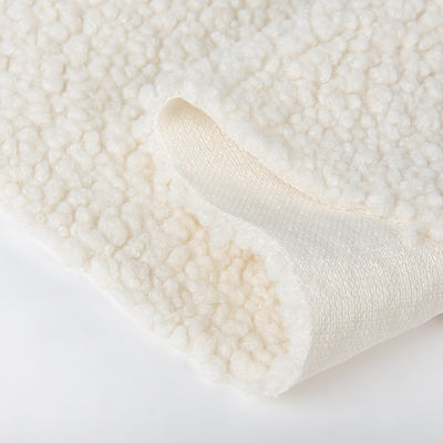 Tecido de pelúcia de moda 300gm Amostra grátis para tecido 100% reciclado de poliéster Sherpa Teddy