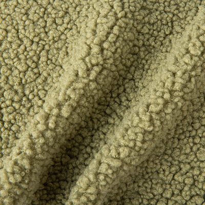 Tecido de pelúcia de moda 300gm Amostra grátis para tecido 100% reciclado de poliéster Sherpa Teddy